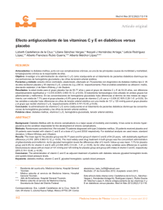 efecto antiglucosilante de las vitaminas C ye en