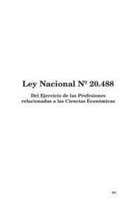 Ley Nacional Nº 20.488 - Consejo Profesional de Ciencias