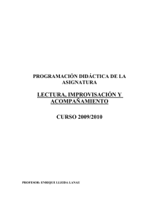 lectura, improvisación y acompañamiento curso 2009/2010