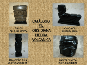 catálogo en obsidiana piedra volcánica