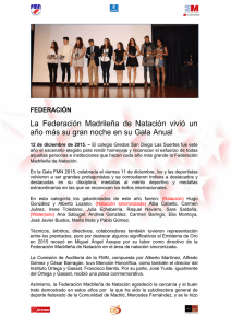 GALA 2015 - Federación Madrileña de Natación
