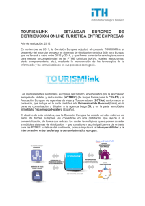 tourismlink - estándar europeo de distribución online turística entre