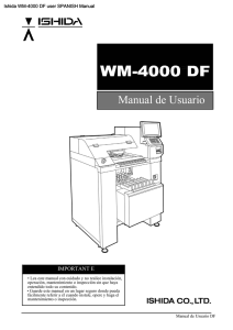 Ishida WM-4000 DF user SPANISH Manual - THE-CHECKOUT-TECH