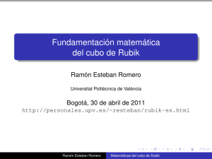 Fundamentación matemática del cubo de Rubik