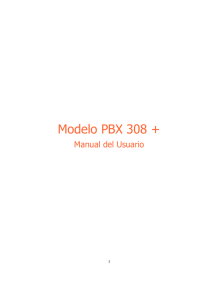 Modelo PBX 308 + - Centralitas barata