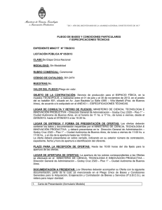 Pliego de Licitación Pública N° 005/2013