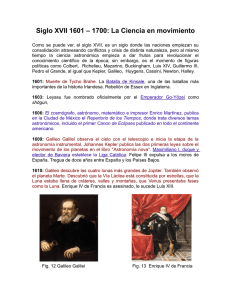 Siglo XVII 1601 – 1700: La Ciencia en movimiento
