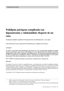 Polidipsia psicógena complicada con hiponatremia y rabdomiólisis