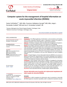 Computer system for the management of hospital information on