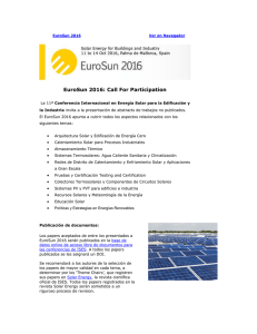 EuroSun 2016: Call For Participation