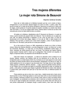 Tres mujeres diferentes La mujer rota Simone de Beauvoir
