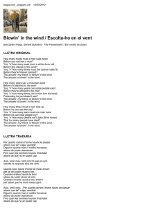 Blowin` in the wind / Escolta-ho en el vent