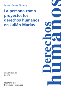 La persona como proyecto: los derechos humanos en Julián Marías