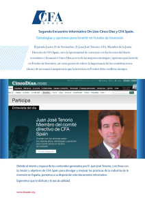 Juan José Tenorio Miembro del comité directivo de CFA Spain