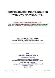 Configuración teclados idiomas en Windows