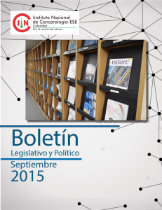 2015/09 Boletín Politico - Instituto Nacional de Cancerología