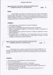 Tema: JUICIO`DE CAPACIDAD, JUICIO DE LEGITIMACION,