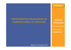 Instrumentos Financieros en Combinaciones de Negocios