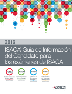 ISACA® Guía de Información del Candidato para los exámenes de