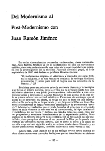 pdf Del modernismo al post-modernismo con Juan Ramón Jiménez