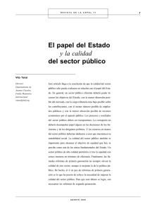 El papel del Estado y la calidad del sector público