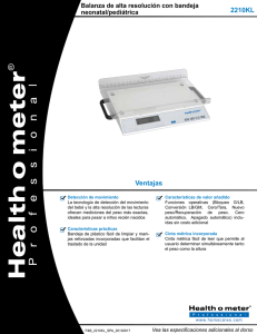 2210KL Ventajas - Health o meter® Professional Scales
