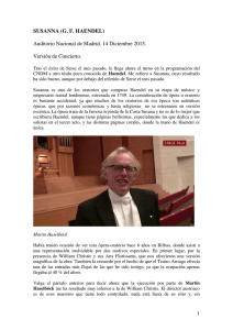 SUSANNA (G. F. HAENDEL) Auditorio Nacional de Madrid. 14
