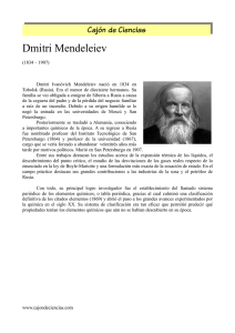 Dmitri Mendeleiev - Cajón de Ciencias