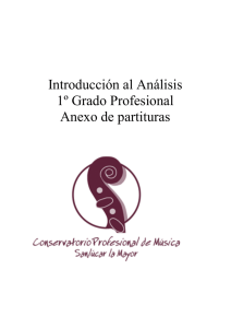 Introducción al Análisis 1º Grado Profesional Anexo de partituras