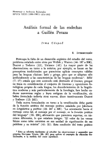 Análisis formal de las endechas a Guillén Peraza