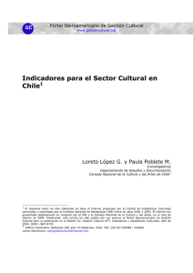 Indicadores para el Sector Cultural en Chile