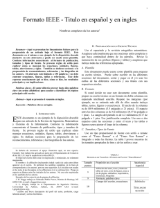 Formato IEEE - Titulo en español y en ingles