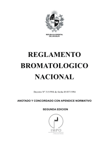 Reglamento Bromatológico Nacional