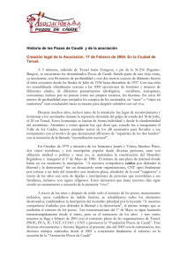 Historia de los Pozos de Caudé y de la asociación Creación legal