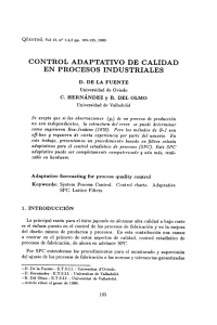 control adaptativo de calidad en procesos industriales