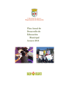 Plan Anual de Desarrollo de Educación Municipal Arauco 2016