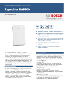 Repetidor RADION - Bosch Security Systems