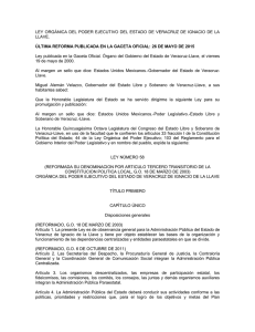 Ley Orgánica del Poder Ejecutivo del Estado de Veracruz de