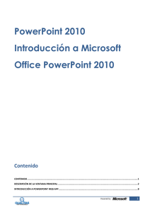 PowerPoint 2010 Introducción a Microsoft Office