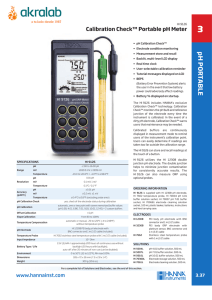 Page 1 Portable pH/mV Meters • TWO