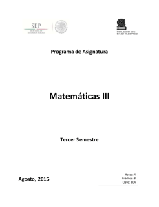 Matemáticas III - Colegio de Bachilleres