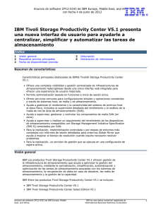 IBM Tivoli Storage Productivity Center V5.1 presenta una nueva