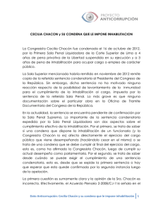 Cecilia Chacón y su condena que le impone inhabilitación 1