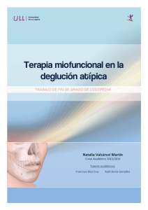 Terapia miofuncional en la deglución atípica