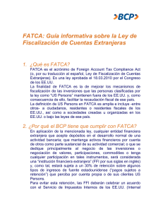 FATCA: Guía informativa sobre la Ley de Fiscalización de Cuentas