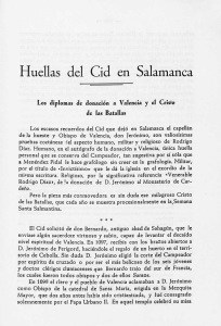 Huellas del Cid en Salamanca