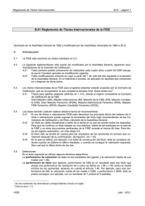 International Title Regulations of FIDE Draft 1