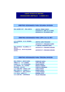árbitros designados para segunda division árbitros designados para