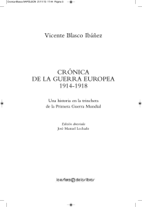 Vicente Blasco Ibáñez CRÓNICA DE LA GUERRA EUROPEA 1914