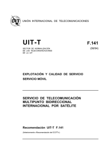 UIT-T Rec. F.141 (06/94) Servicio de telecomunicación